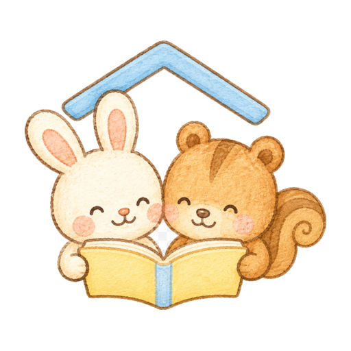 手をつなぐ2人の子どものイラスト